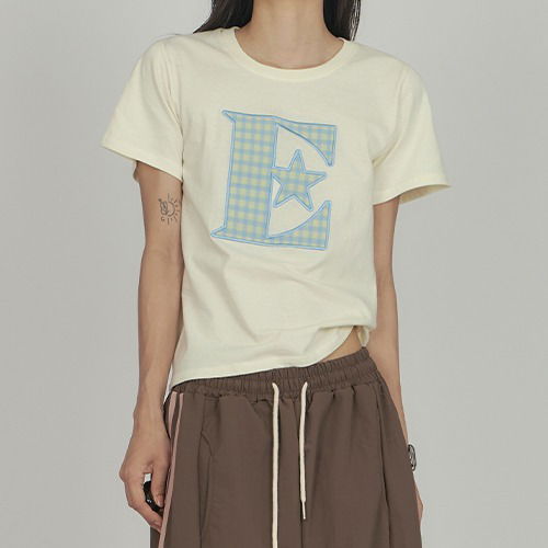 Check Patch Short-Sleeve T-Shirt TS044