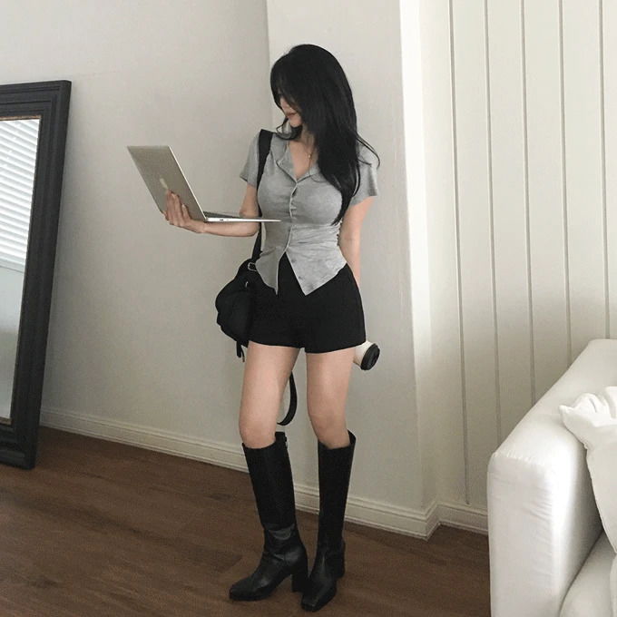 Chey Cardigan Short Sleeve T-Shirt -6 Colors