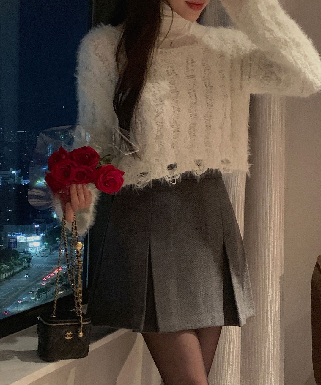 Snuff Yerifit Twisted Damage Crop Layered Knitwear 