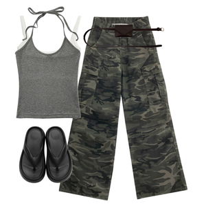 pants,sleeveless,sandals 코디