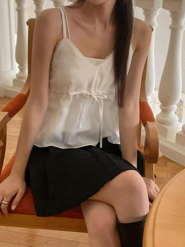 Tiny Summer Layered Lace Bustier Sleeveless Blouse