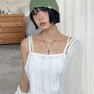 Heartim String Patch Crochet Knitwear Beanie Hat