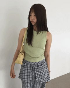 Crewneck Knitwear Sleeveless *Light Yellow available for same-day shipping