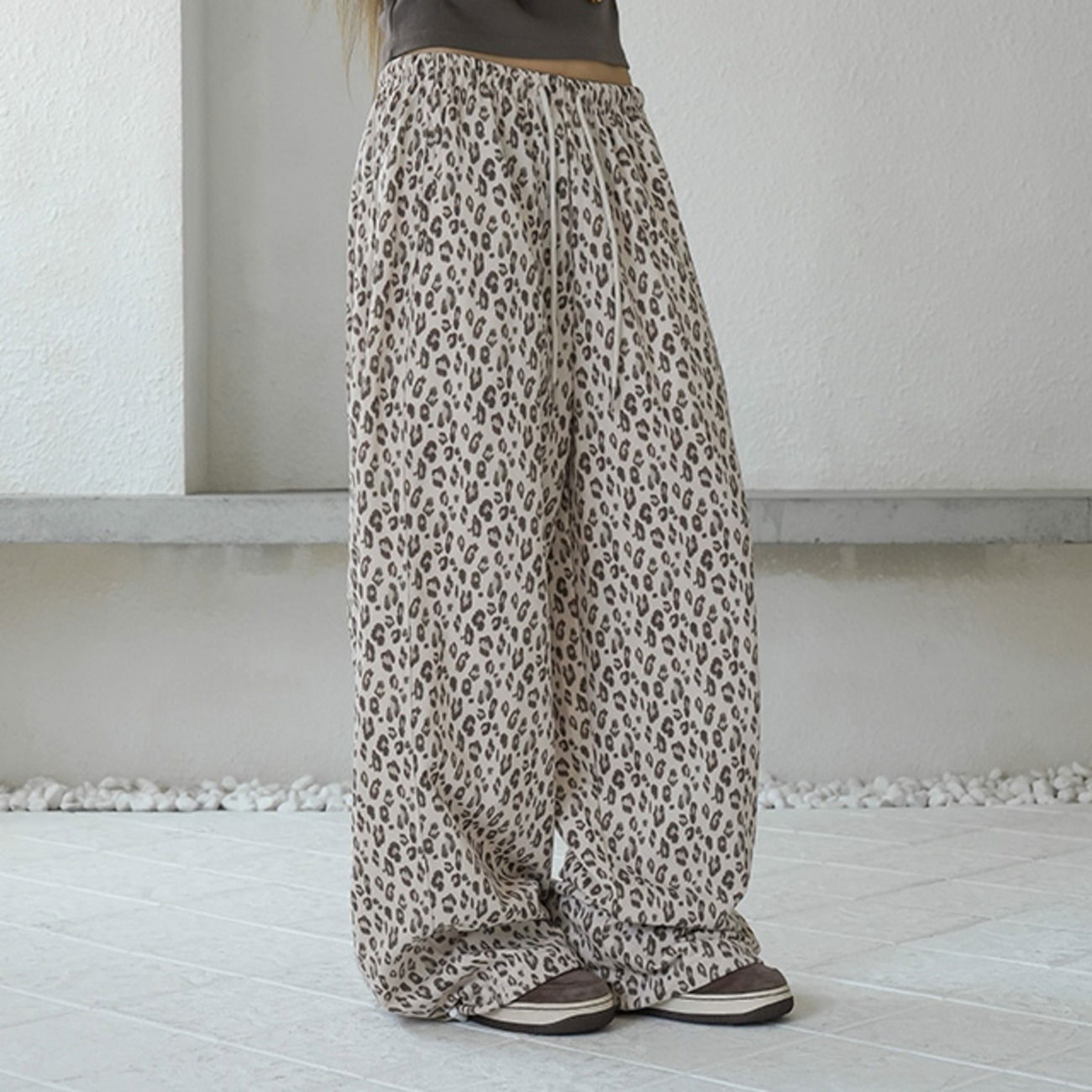 【binary01】Leopard Wide Pants ★ binary01 - Petal Leopard Wide Pants - Codibook.