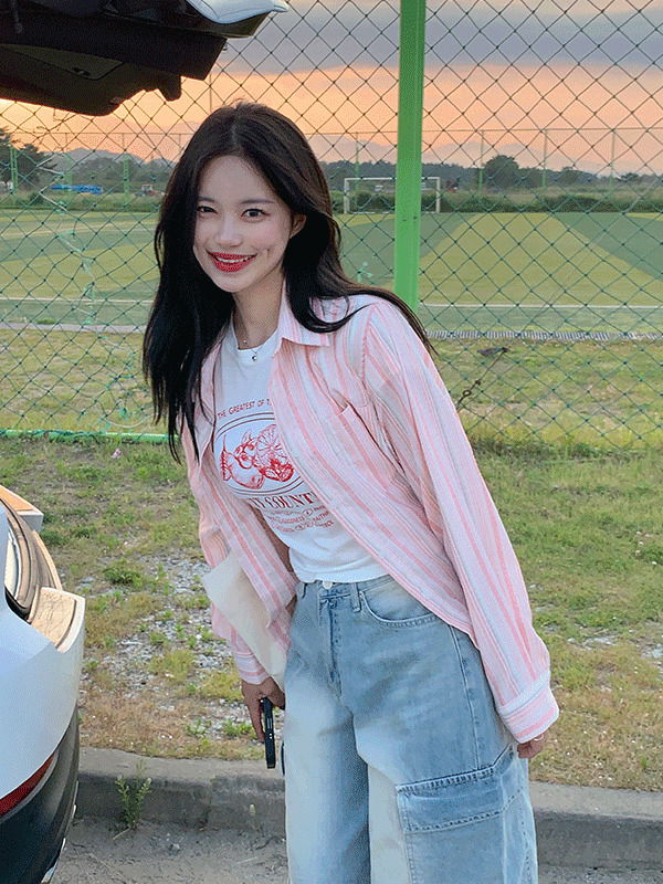 Sherbet Striped Daily Shirt