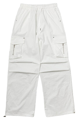 【Anyone more】Ashe Nylon Pintuck String Banding Wide Pants anyonemore - Ashe Nylon Pintuck String Banding Wide Pants