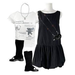 ShortSleeve,MiniDresses,boots 코디