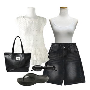 sleeveless,ShortPants,blouses 코디