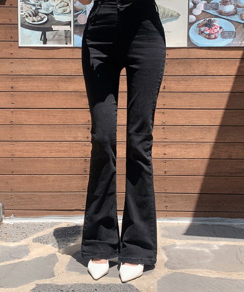 Short/basic/long 3 length black denim Flared pants 牛仔裤