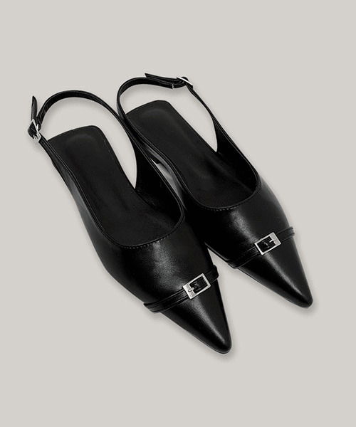 Of stiletto flat buckle shoes