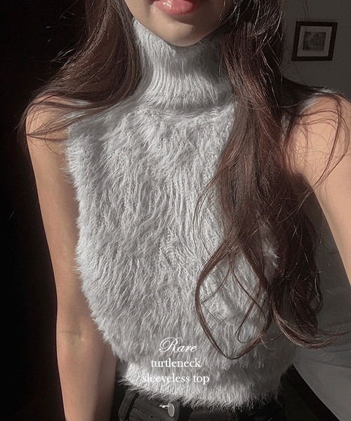 Rare Turtleneck sleeveless knit