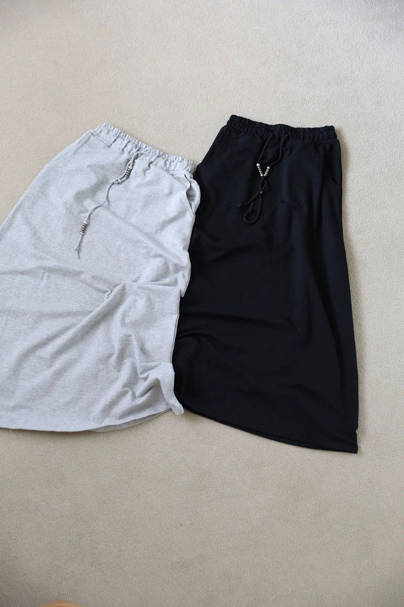【COLOR iN ID】Tie banding long skirt COLOR iN ID - Biz long banding skirt - Codibook.