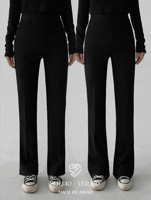 (예쁘진)에브리롱부츠컷밴딩슬랙스-키작녀/기장선택/하객룩추천/1color/3size