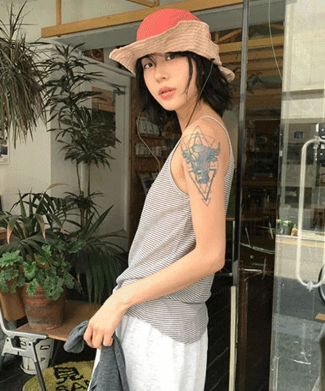 로티즈 스트라이프 레이어드 나시(장마룩)