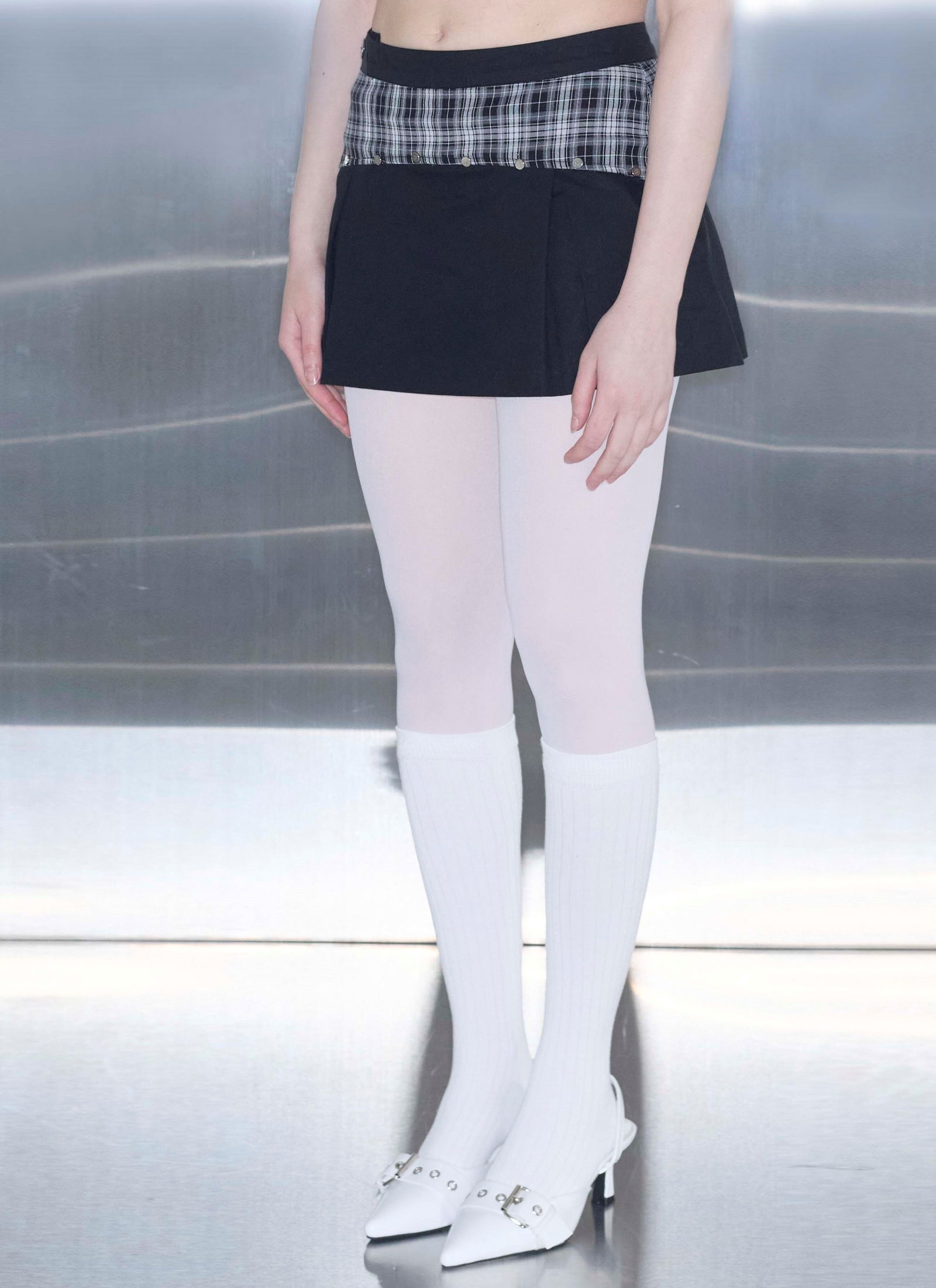 ★MUCENT★ Stride Set-up Check Mini Skrit MUCENT - STRIDE SET-UP CHECK MINI SKIRT Stride set-up check