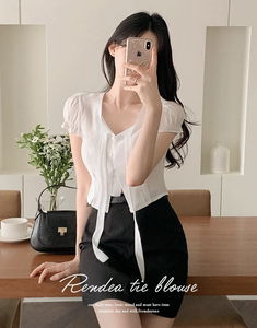 Randea Strap Tie Blouse