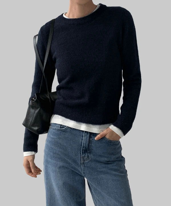 Bemers Buckle Wool Round Knitwear