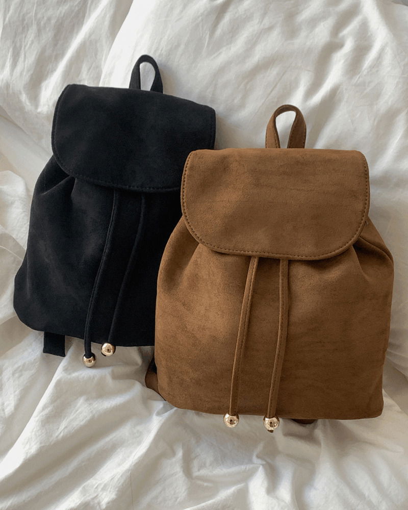 Bootstring suede velvet backpack
