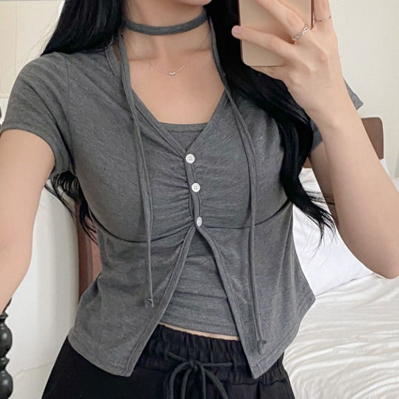 毛衣外套背心兩件式套裝