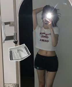 低腰海豚造型運動短褲