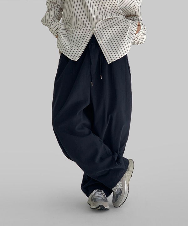 BAILAR WIDE PEACH COTTON PANTS