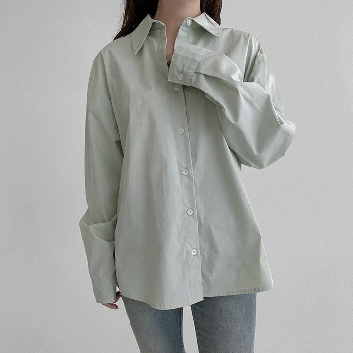 Round back team overfit collar shirt Shirt