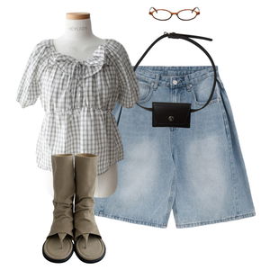 ShortPants,belt,blouses 코디