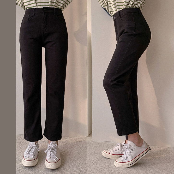 Comfort Spandex Fleece-lined straight pants