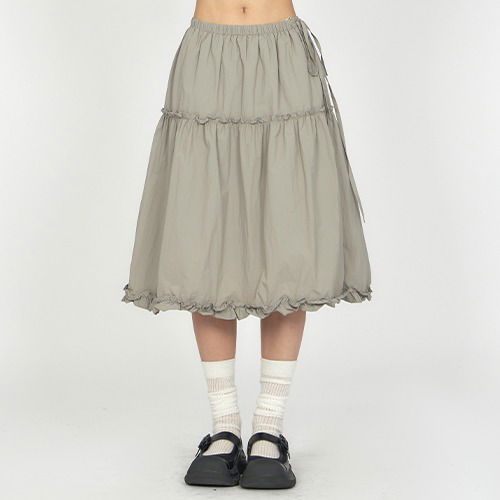 EEZEE - Frill Banding Midi Skirt SK010 - Codibook.