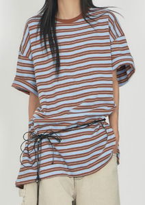 Oversized Stripe Short-Sleeve T-Shirt TS045