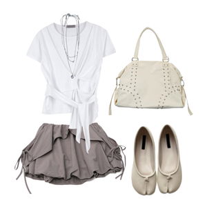 Style,skirt,summer,cool,coolgirl,white,brown,Daily,feminine 코디
