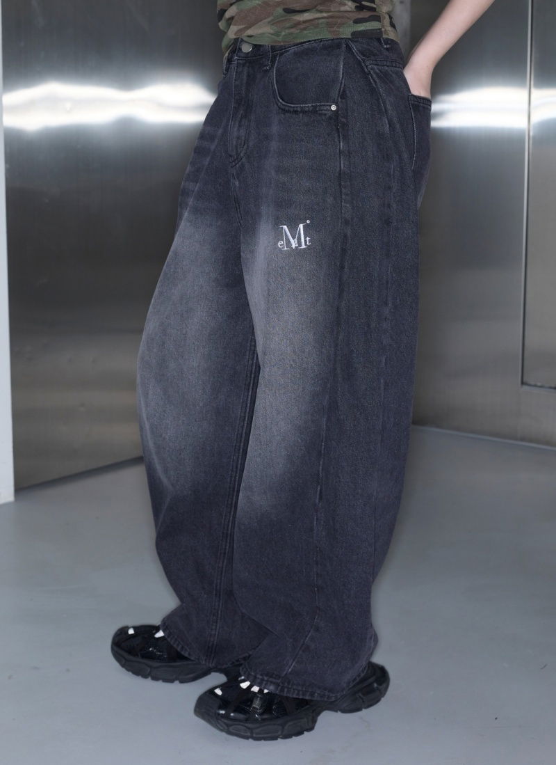 PENTA SIDE PINTUCK DENIM PANTS UNISEX Penta Side Pintuck Denim Pants Unisex (4 Colors)