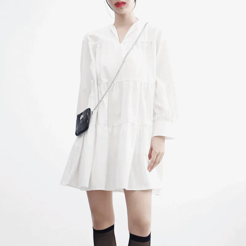 라체 오픈카라 캉캉 원피스