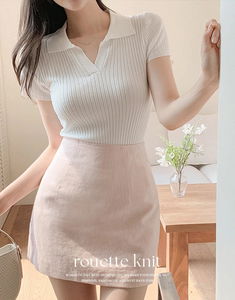 短袖翻領針織衫