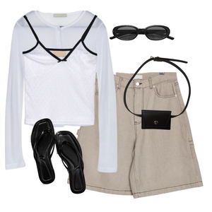 ShortPants,Cardigan/Vest,sleeveless 코디