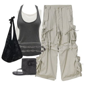 pants,sleeveless,boots 코디