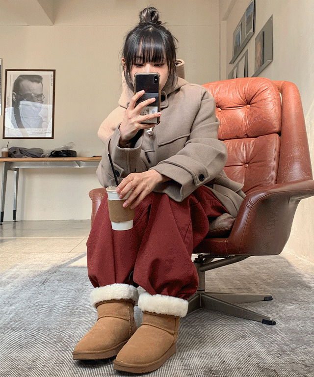 Regen Duffle Pocket Hooded Half Coat