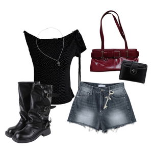 Coolgirl,Contest,Boots,Y2k,Polkadot,Dailyoutfit 코디