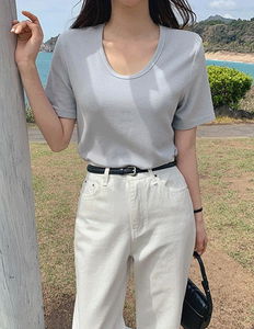 Rotini Faded Color Round Short Sleeve T-Shirt