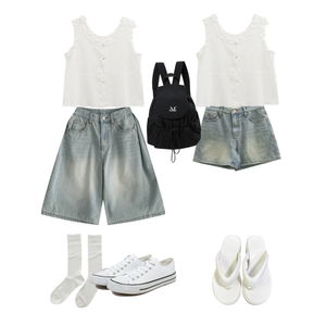 ShortPants,sleeveless,socks 코디