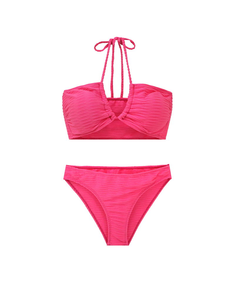 Bipa Wrinkle Ring Bikini Three Piece 泳装