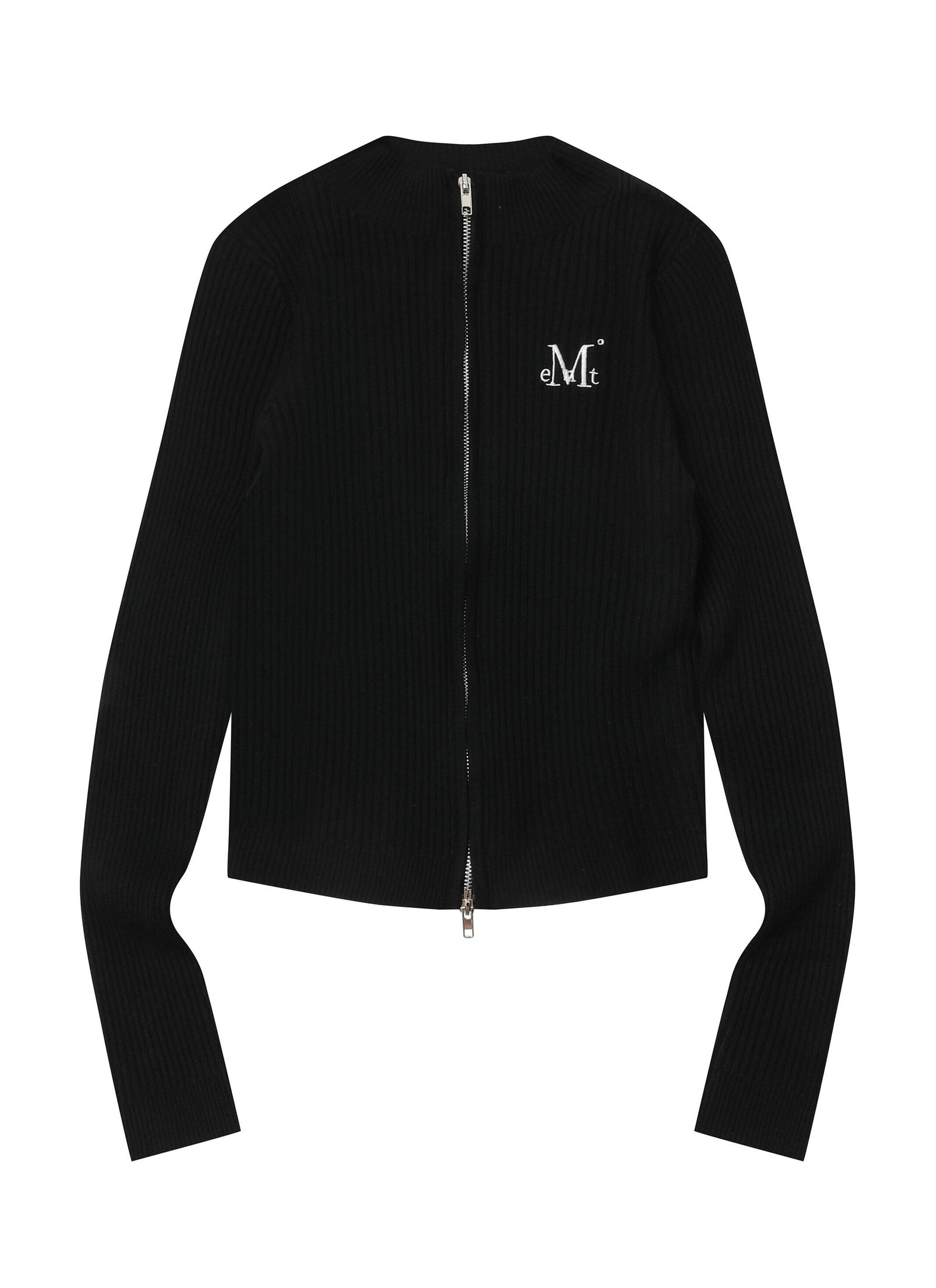 ORCHID CROP KNIT ZIP-UP (8COLOR) 오키드 골지 크롭 니트 집업 (8컬러)