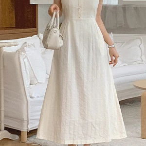 Bripeldi Ribbon Strap Sleeveless Long Dress