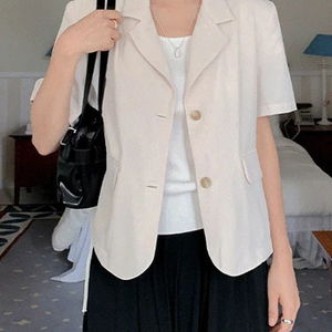 Simple two-button Loose-fit collar jacket