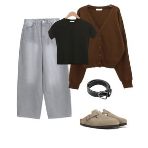 Zip-up,jeans,loafers 코디