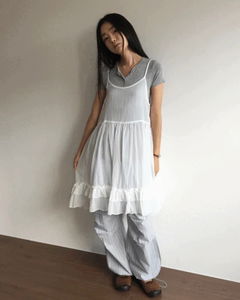 Backless Ruffle Dress *Charcoal Same-day shipping available