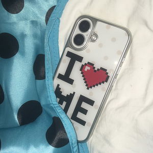 Allupmi Dot Silver Epoxy iPhone Case