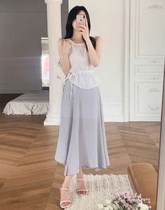 레스틴 트임 플레어 롱스커트