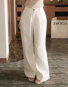 버니온 세미와이드 코튼팬츠