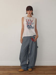 U.S.A CRINKLE SLEEVELESS